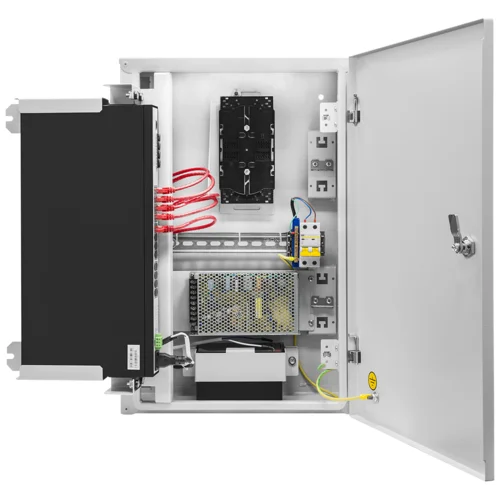 Шкаф телекоммуникационный для узла доступа 600х400x200мм, серия RT с блоком питания (SNR-TWC-604020-RTU-IP30) (после теста)